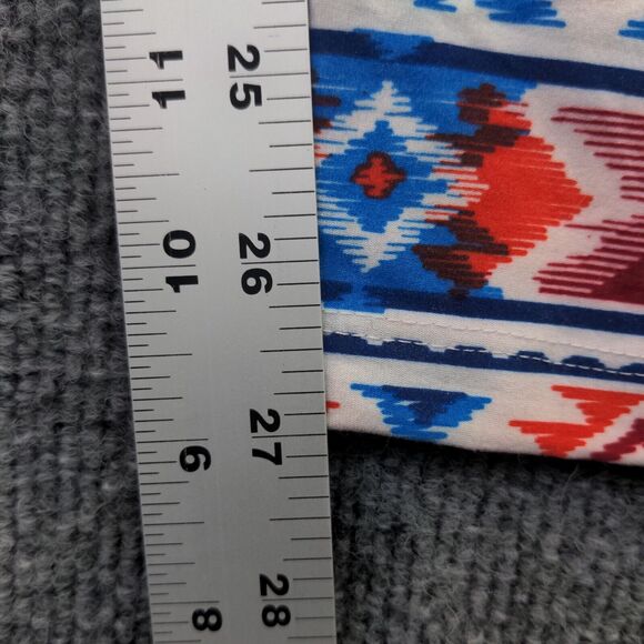 Lularoe Womens Size TC2 Leggings Blue Pink Red Southwest Print Diamonds - Picture 5 of 11